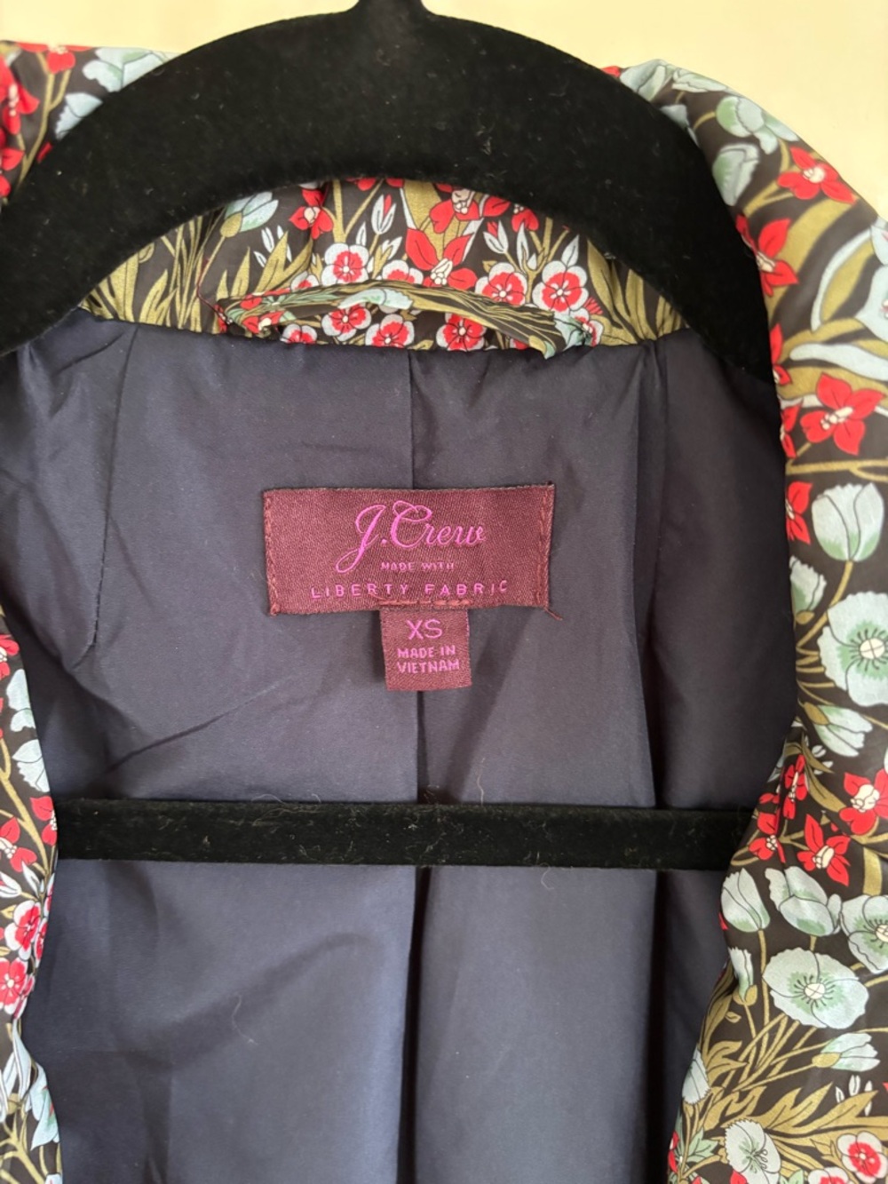 J. Crew Quilted Liberty Floral Puffer Coat - Picture 3 of 7